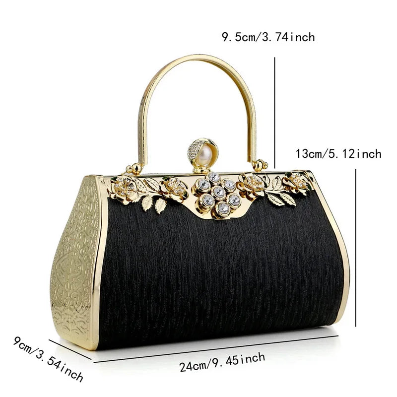 Gold Rhinestone Handbag