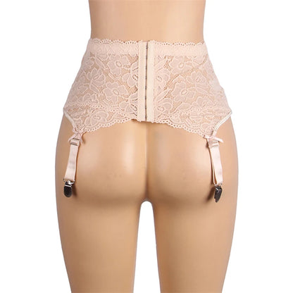 Bridal Lace Garters Belt Thigh High Set