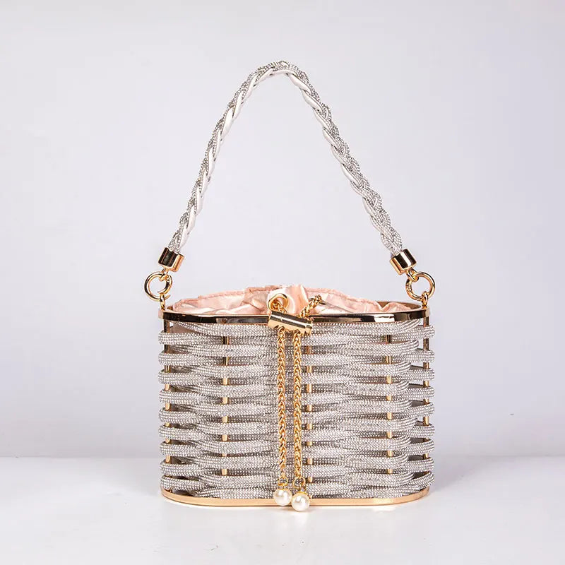 Rhinestone Basket Bag