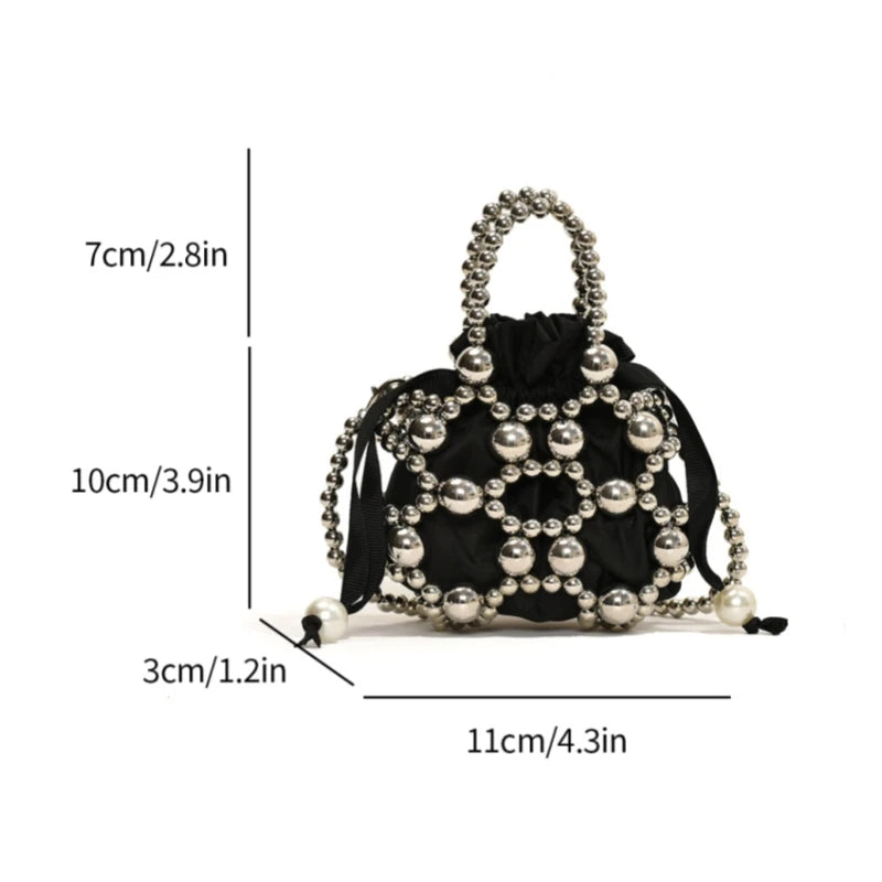 Pearl Shibari Beaded Handbag