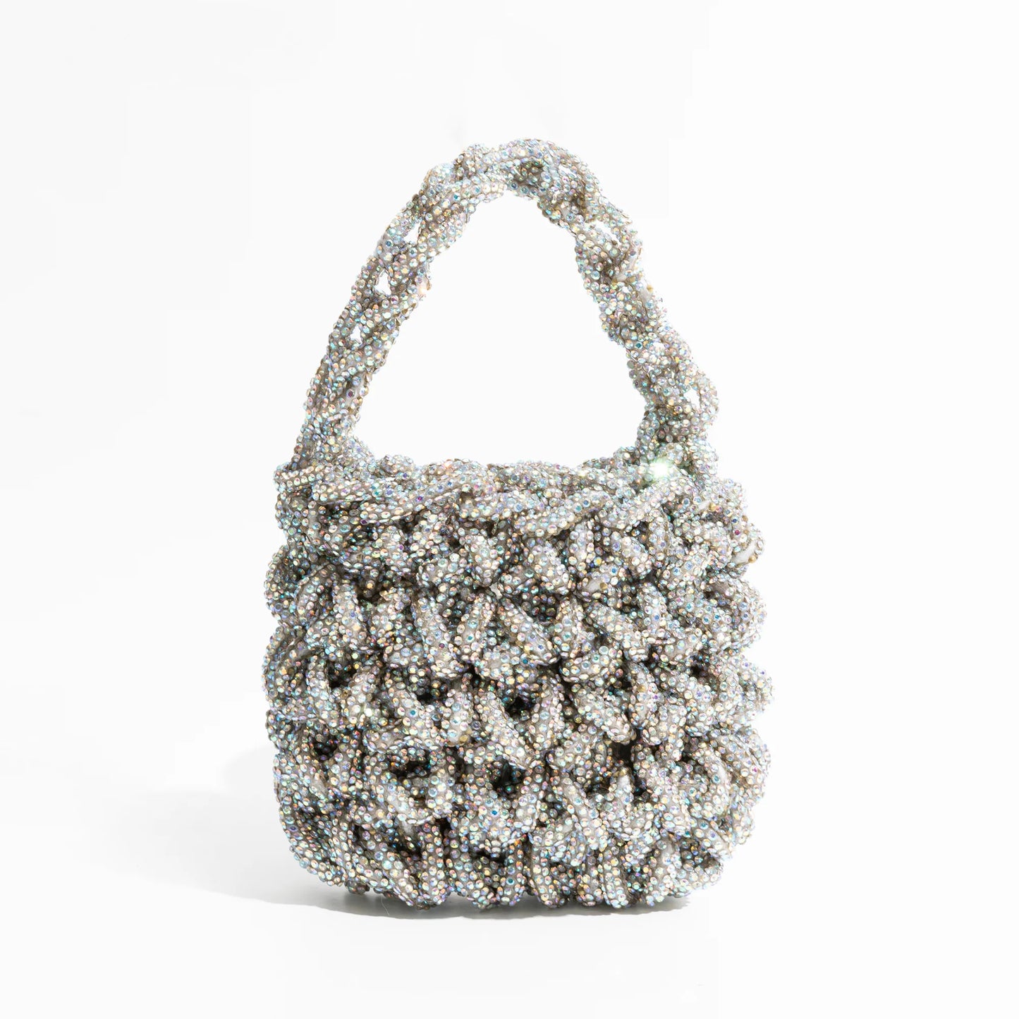 Rhinestones Woven Bag