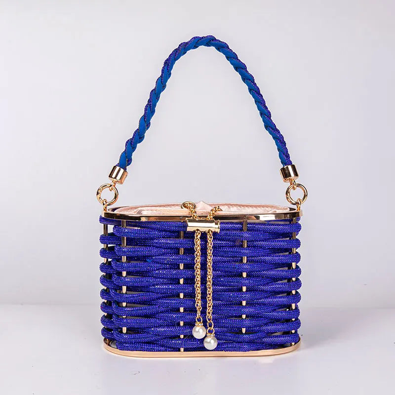 Rhinestone Basket Bag