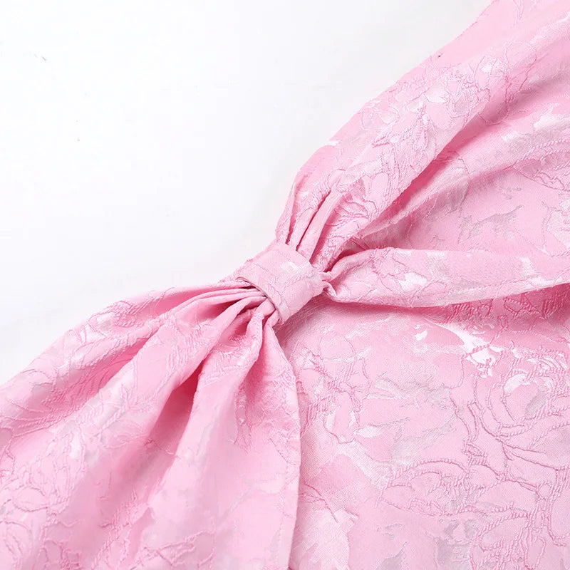 Jacquard Bow A-line Dress