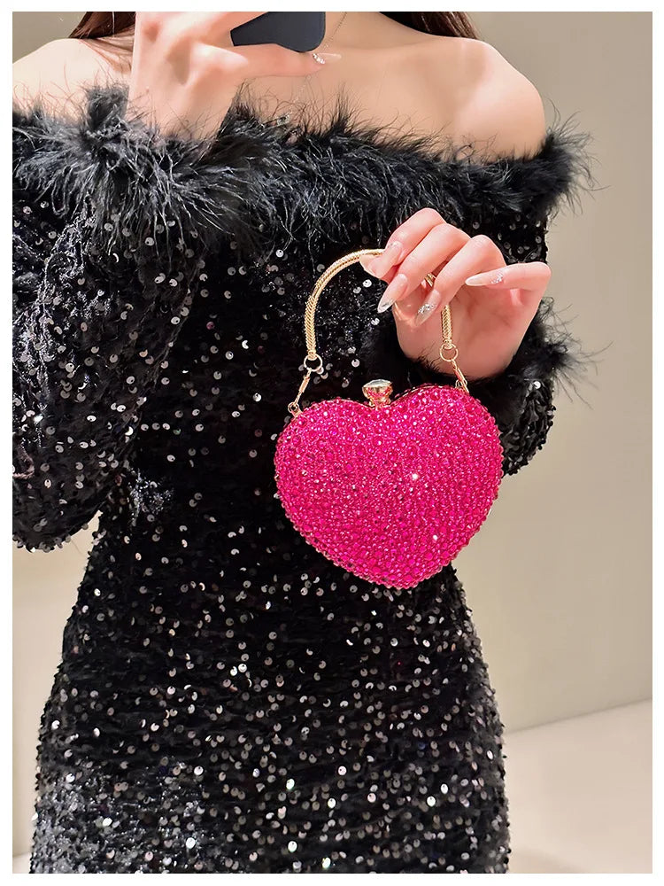 Heart Crystal Clutch