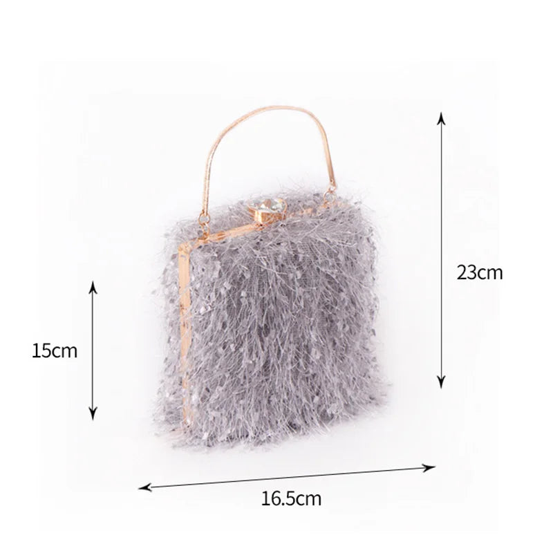 Fringe Heart Diamond Handbag