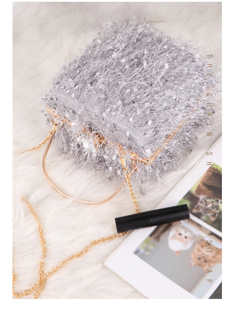 Fringe Heart Diamond Handbag