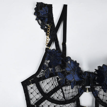 Floral Lace Tutu Lingerie Set