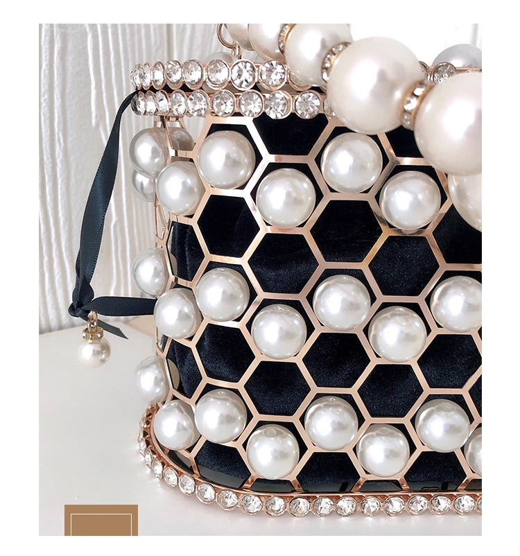 Pearl Rhinestone Clutch