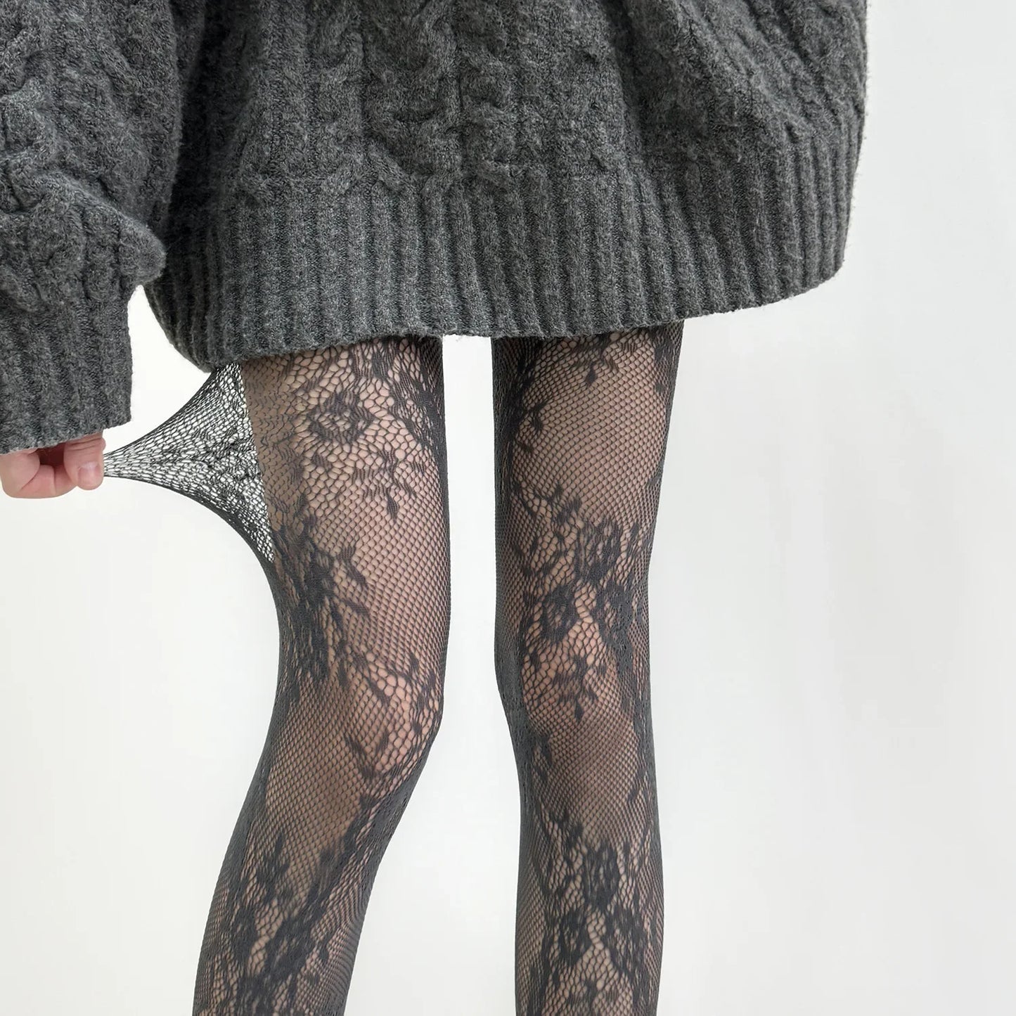 Lace Floral Tights