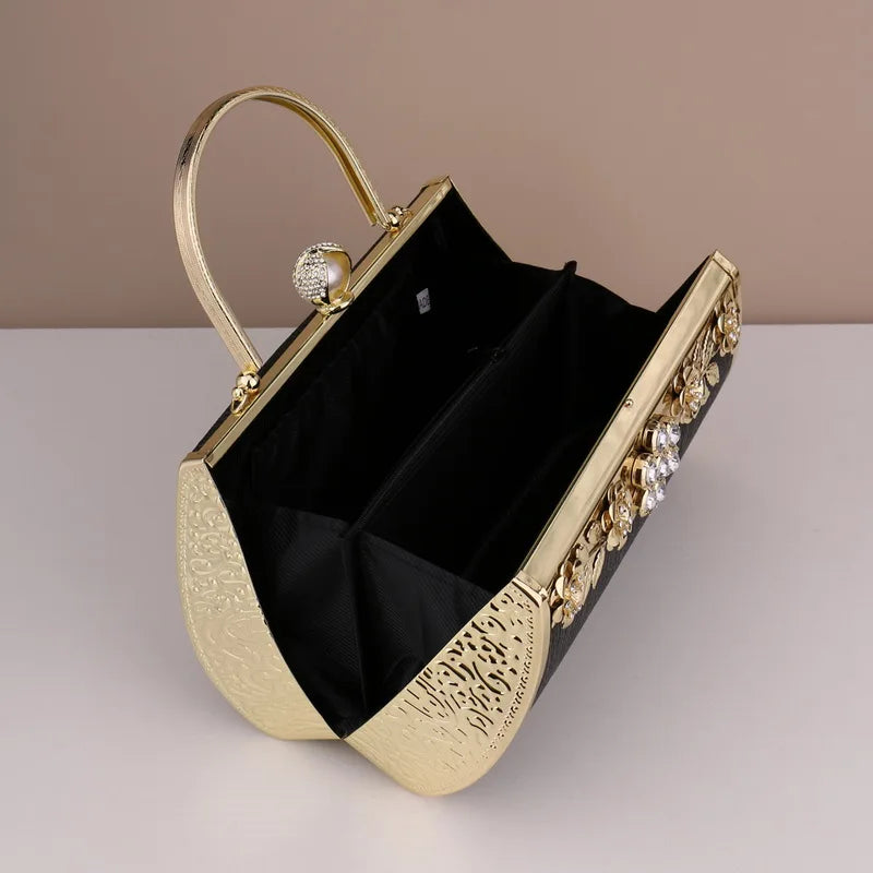 Gold Rhinestone Handbag