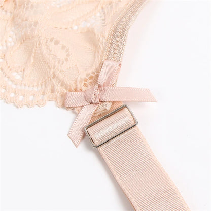 Bridal Lace Garters Belt Thigh High Set