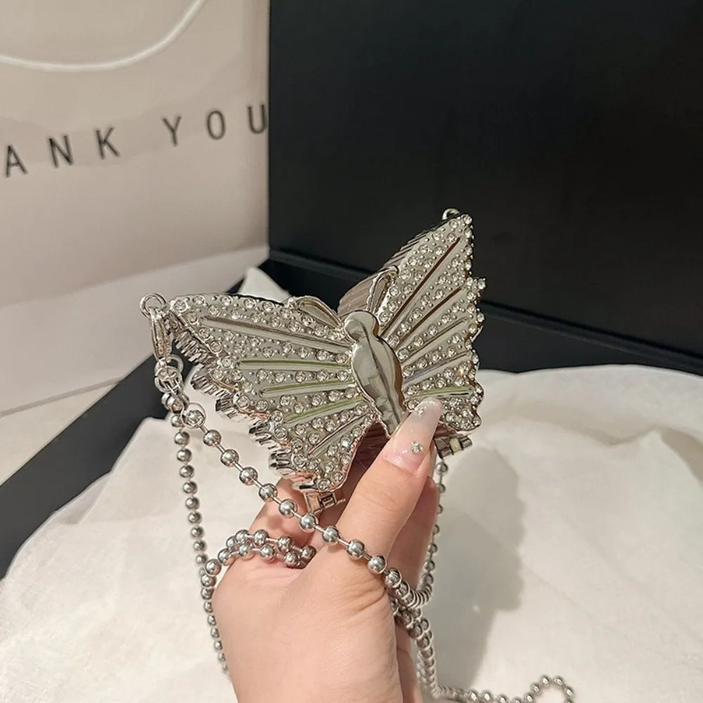 Rhinestone Mini Butterfly Handbag