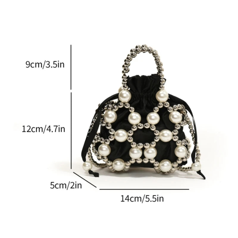 Pearl Shibari Beaded Handbag