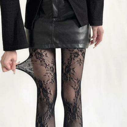 Lace Floral Tights