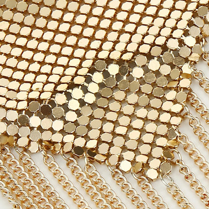 Chainmail Metal  Chain Tassel Self-Adhesive Pasties