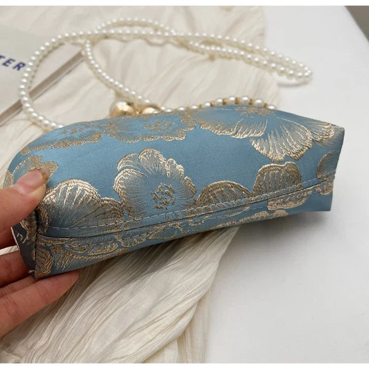 Floral Pearl Purse