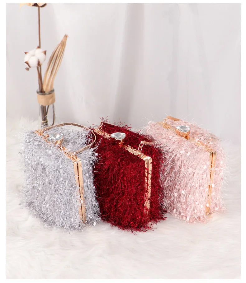 Fringe Heart Diamond Handbag