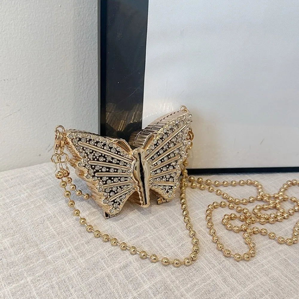 Rhinestone Mini Butterfly Handbag