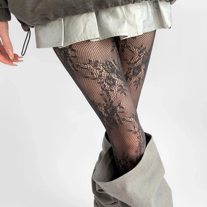 Lace Floral Tights