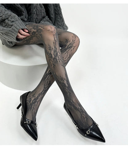 Lace Floral Tights