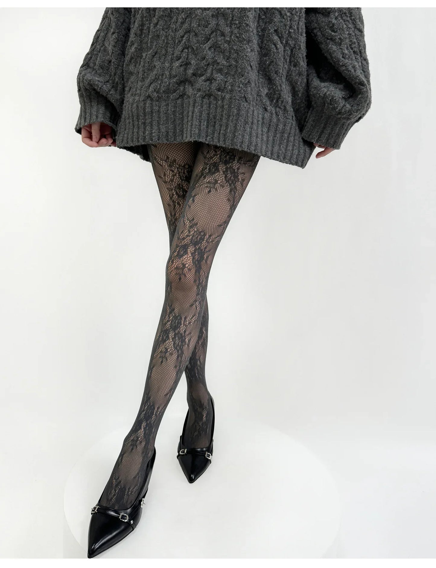 Lace Floral Tights