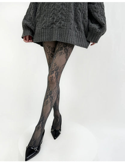 Lace Floral Tights