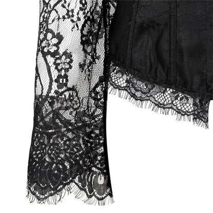 Lace Long Sleeve Corset