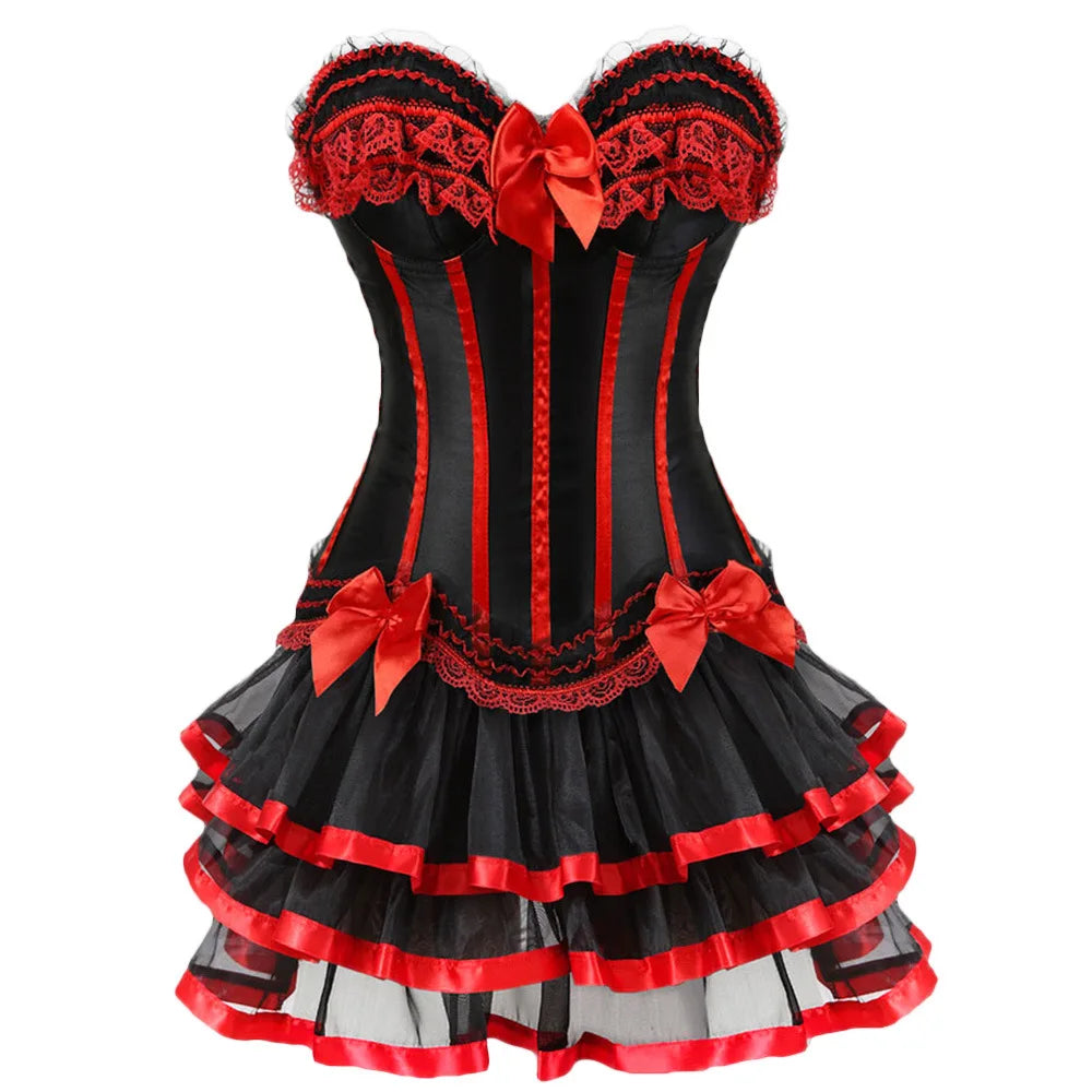 Can Can Corset & Tutu Skirt Set Costume