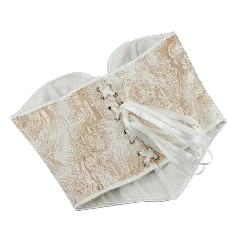 Gold Floral Overbust Heart Corsets