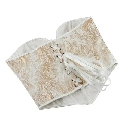 Gold Floral Overbust Heart Corsets