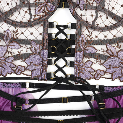 Floral Lace Tutu Lingerie Set