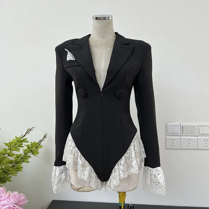 Lace Blazer Bodysuit
