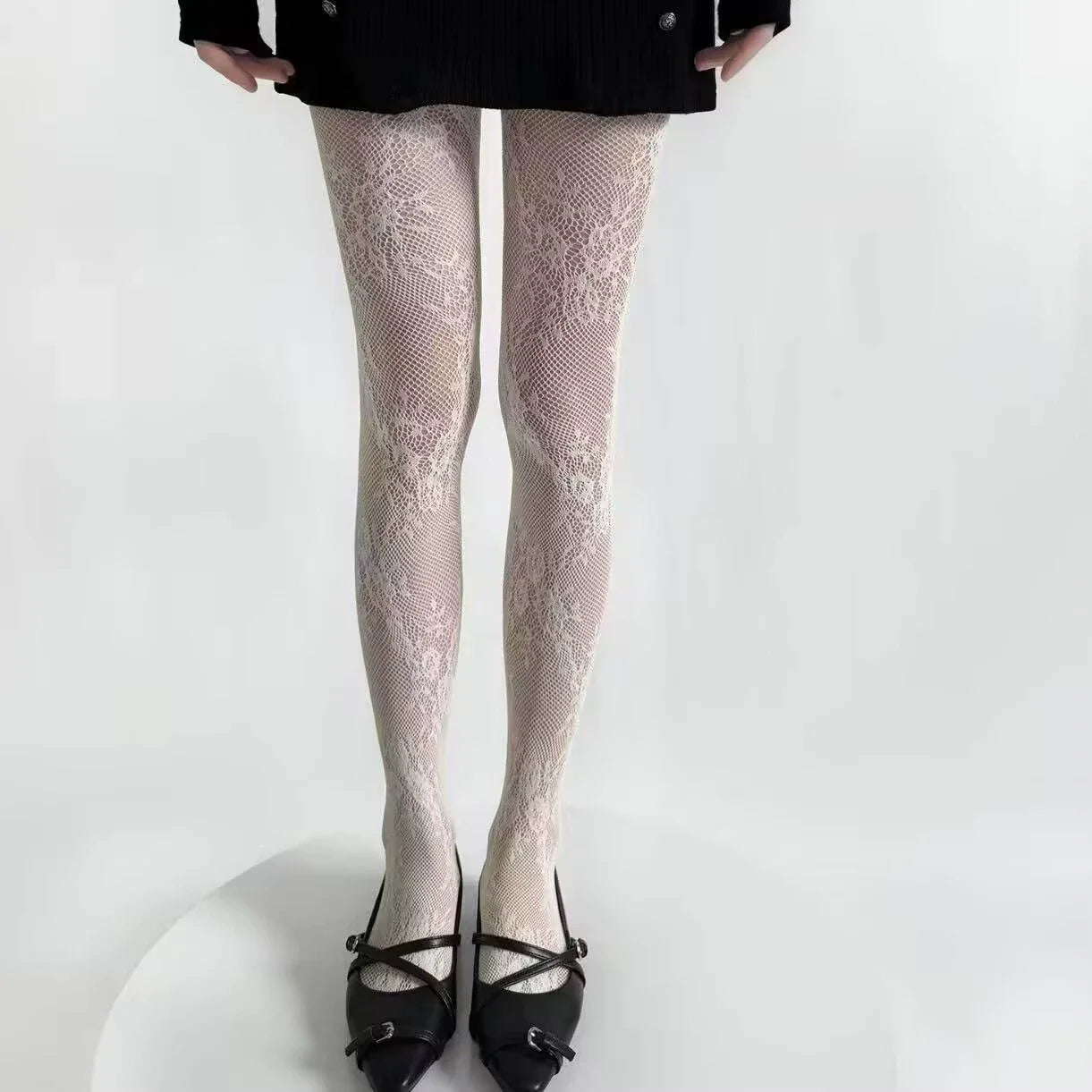 Lace Floral Tights
