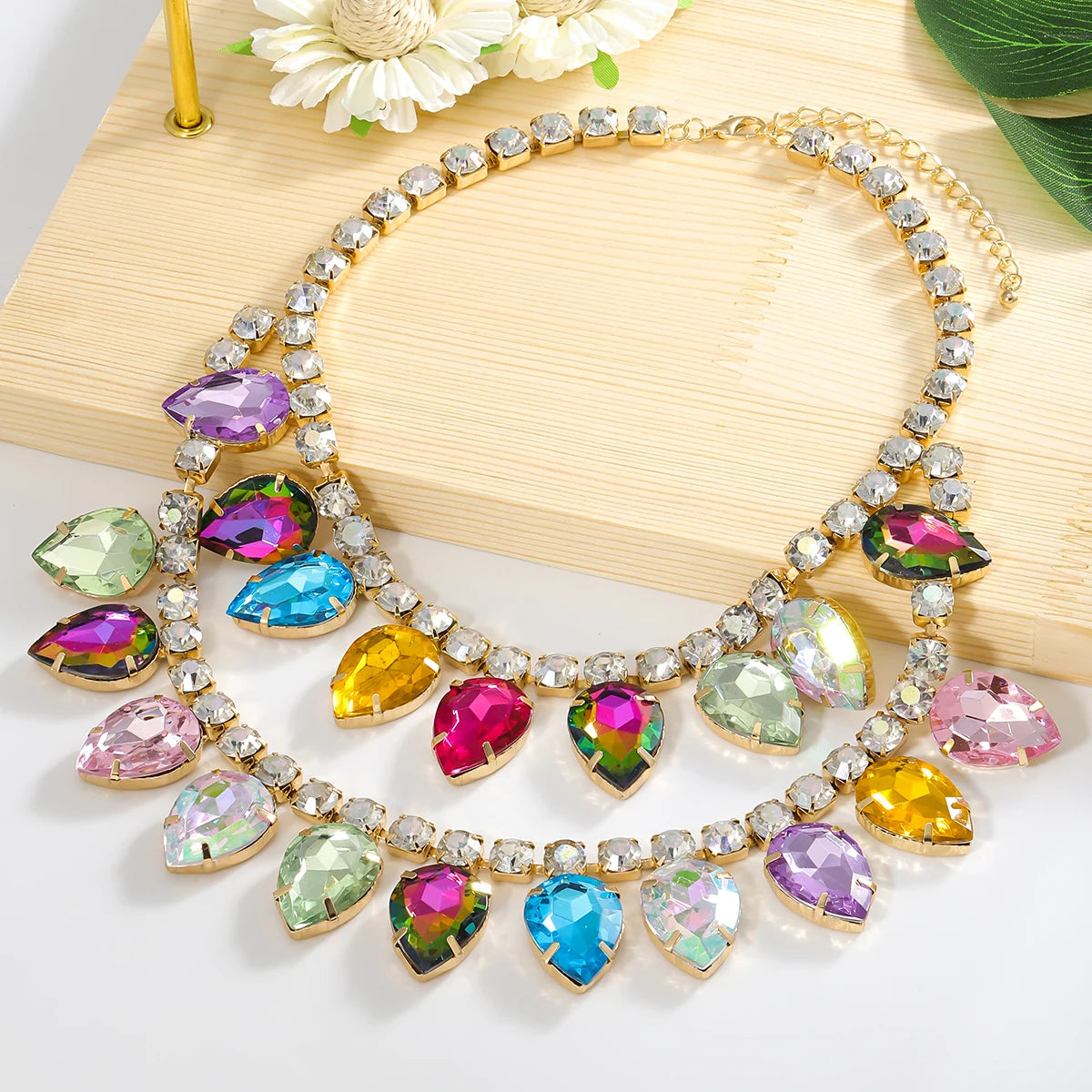 Rhinestone Layered Necklace