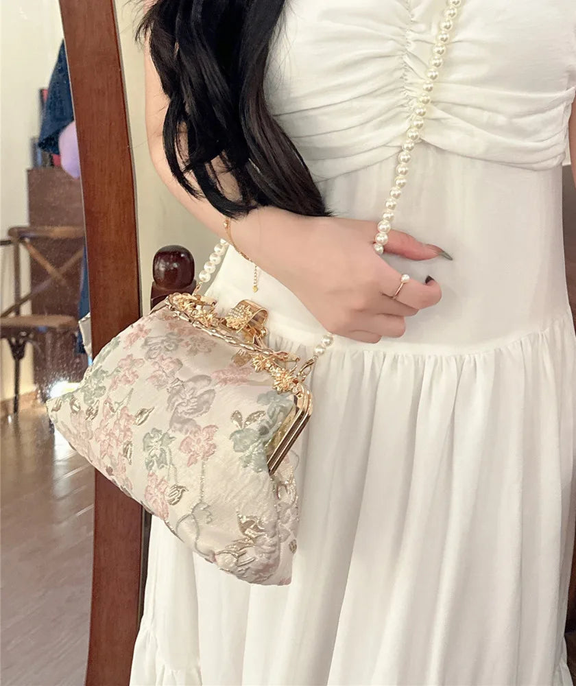 Flower Embroidery Vintage Handbag