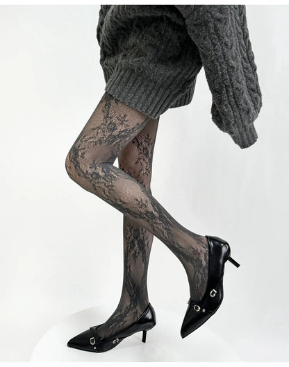 Lace Floral Tights