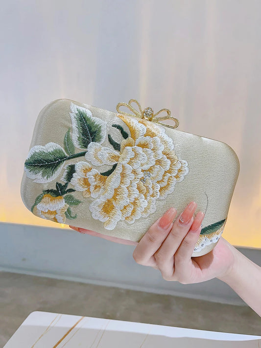 Golden Peony Clutch