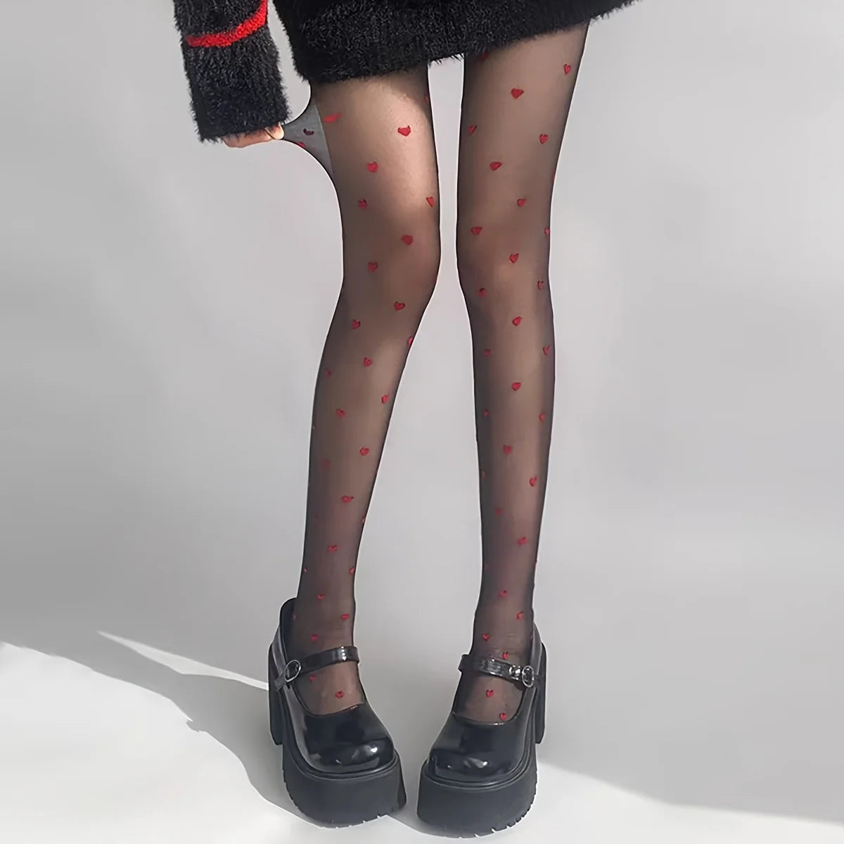 Heart Sheer Pantyhose