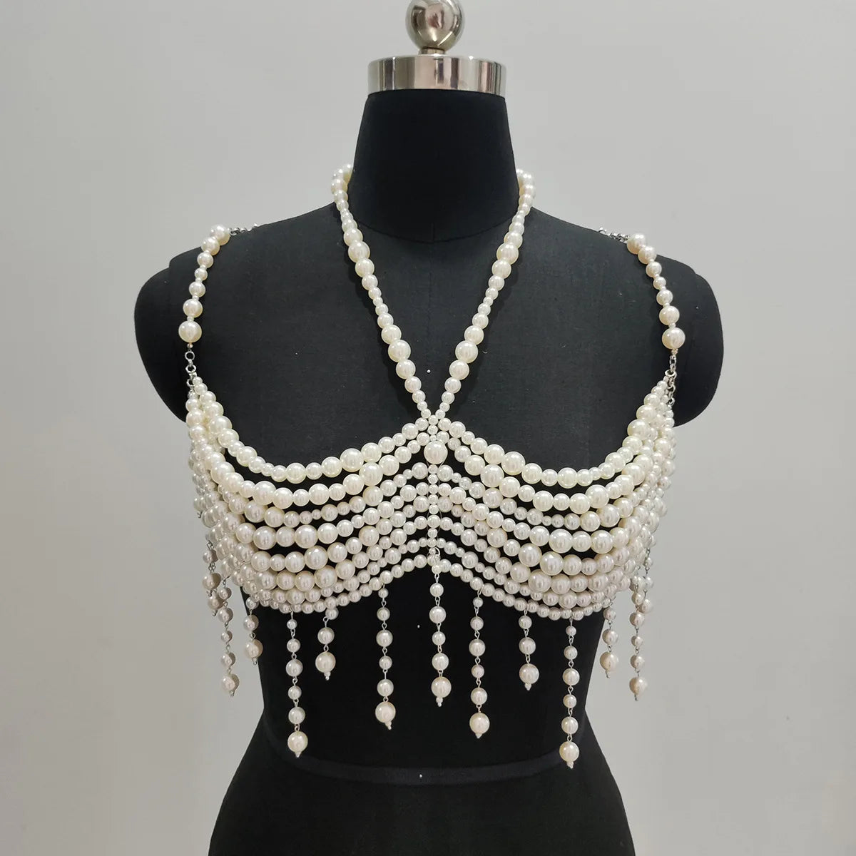 Dripping In Pearls Body Chain