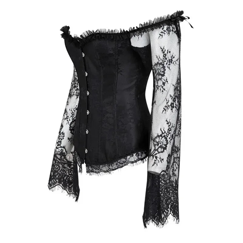 Lace Long Sleeve Corset