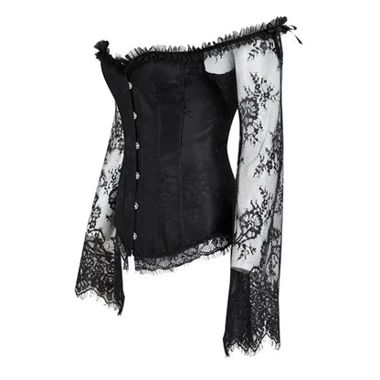 Lace Long Sleeve Corset