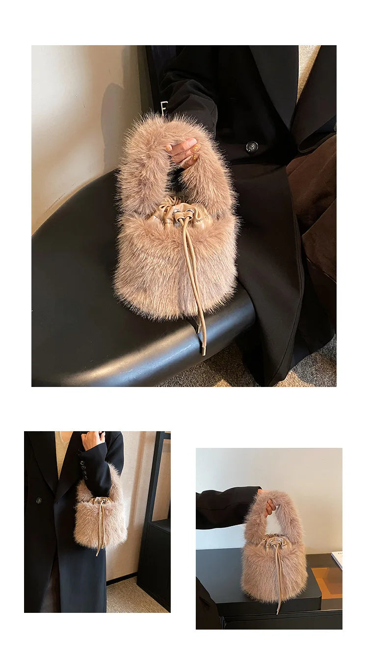 Fur Bucketbag Purse